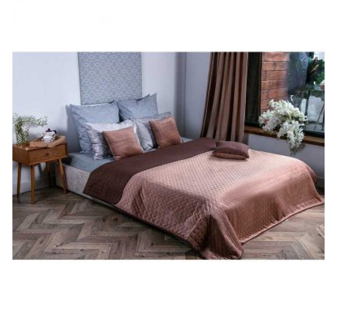 Руно Покривало Руно двостороннє VeLour Коричневе 150 х 220 см (360.55_Cappuccino)