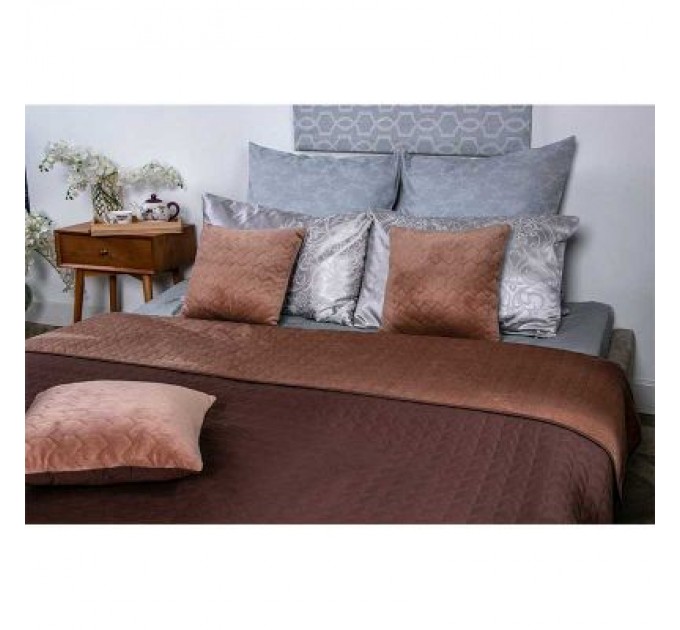 Руно Покривало Руно двостороннє VeLour Коричневе 150 х 220 см (360.55_Cappuccino)