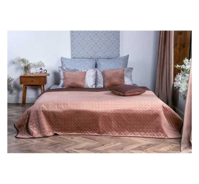 Руно Покривало Руно двостороннє VeLour Коричневе 150 х 220 см (360.55_Cappuccino)