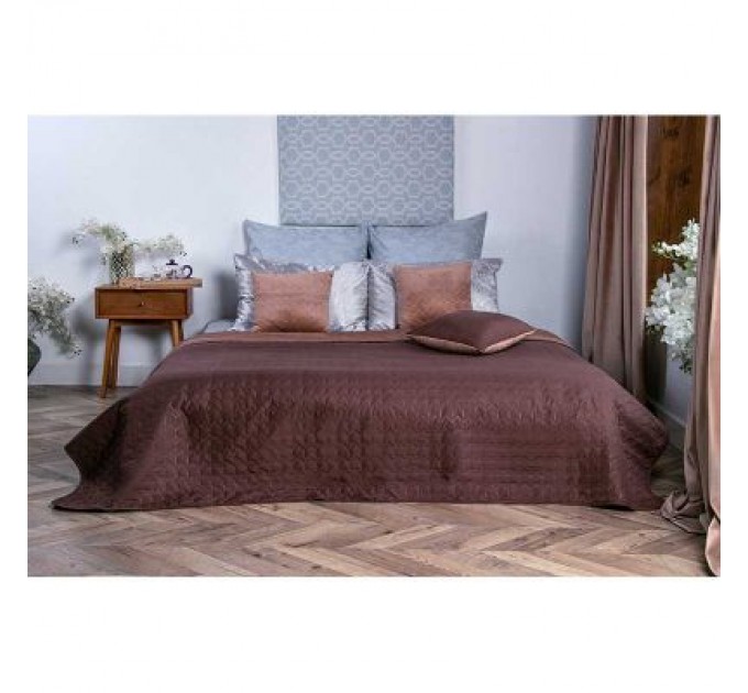 Руно Покривало Руно двостороннє VeLour Коричневе 150 х 220 см (360.55_Cappuccino)