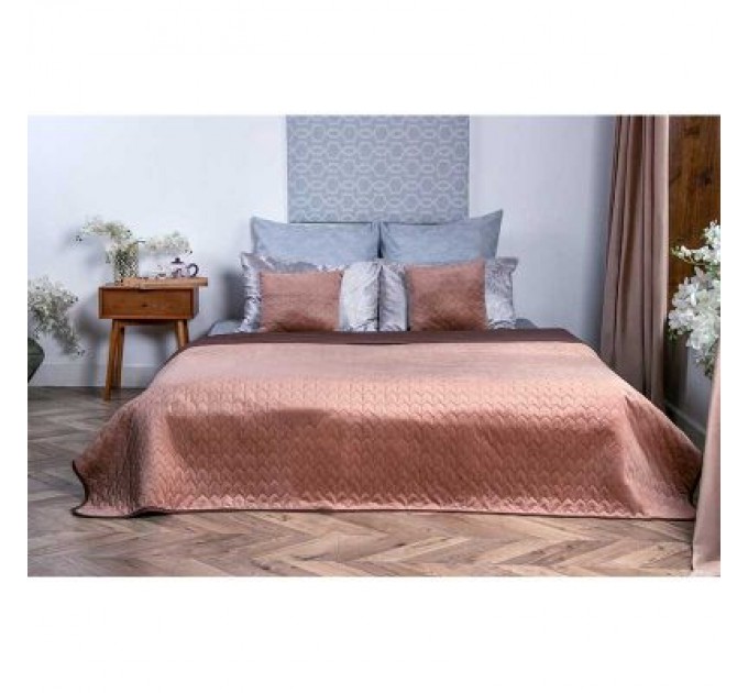 Руно Покривало Руно двостороннє VeLour Коричневе 150 х 220 см (360.55_Cappuccino)