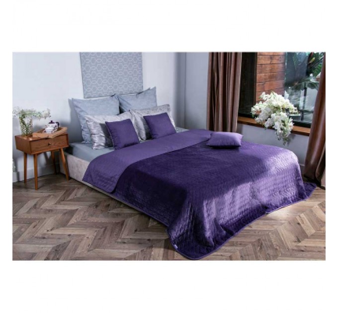 Руно Покривало Руно двостороннє VeLour Фіолетове 180 х 220 см (340.55_Violet)