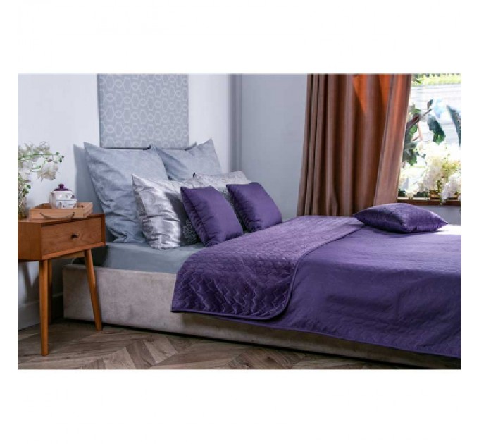 Руно Покривало Руно двостороннє VeLour Фіолетове 180 х 220 см (340.55_Violet)