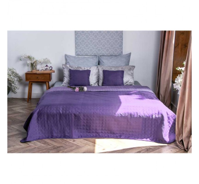 Руно Покривало Руно двостороннє VeLour Фіолетове 180 х 220 см (340.55_Violet)