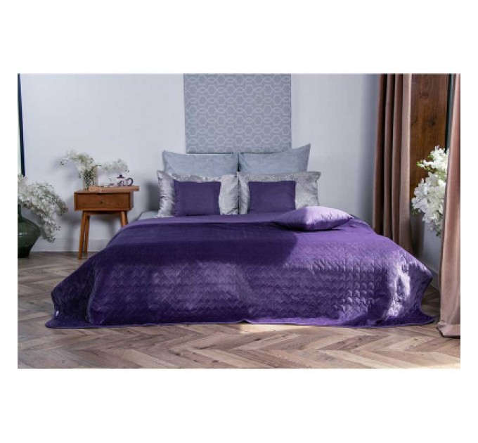 Руно Покривало Руно двостороннє VeLour Фіолетове 180 х 220 см (340.55_Violet)