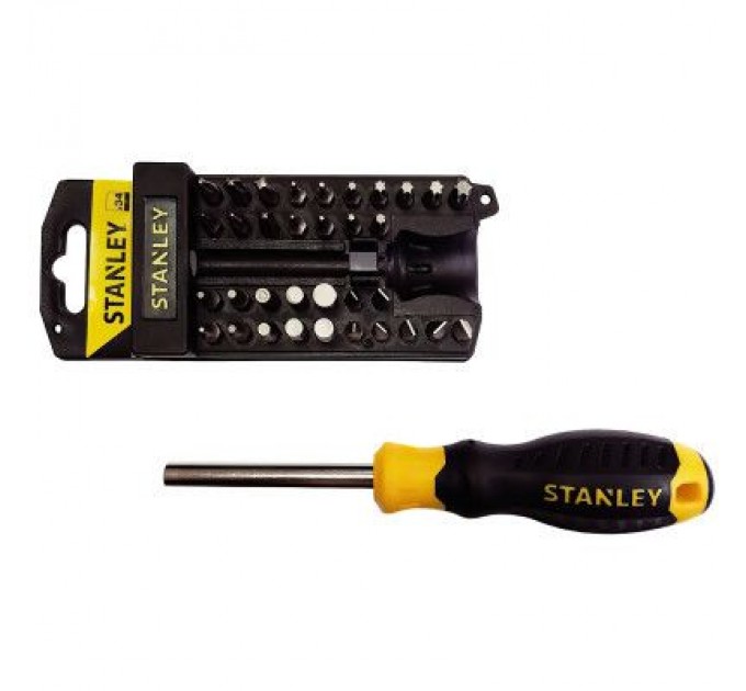 Набір викруток Stanley Multibit багатофункціональна з 34 насадками. (STHT0-70885)