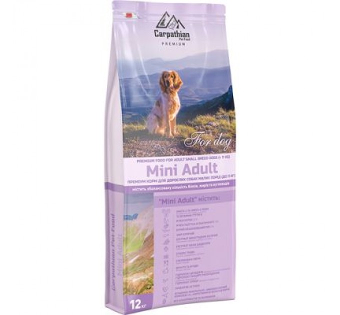 Carpathian Pet Food Сухий корм для собак Carpathian Pet Food Mini Adult 12 кг (4820111140688)
