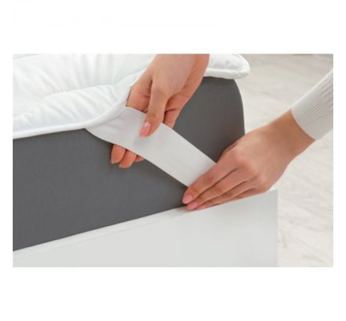 MirSon Наматрацник MirSon Eco Light №1712 EcoSilk Air-Soft звичайний на резинці по кутах White 180x200 см (2200002888349)