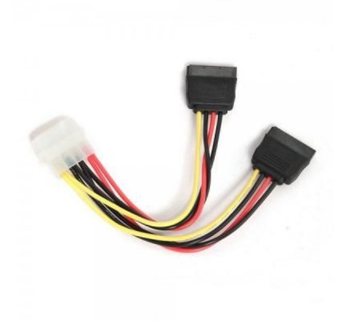 Cablexpert Кабель живлення Molex to 2xSATA power 0.3m Cablexpert (CC-SATA-PSY-0.3M)