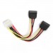 Cablexpert Кабель живлення Molex to 2xSATA power 0.3m Cablexpert (CC-SATA-PSY-0.3M)