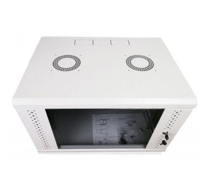 Шафа настінна Eserver 12U 600х600х637 (Ш*Г*В), скло (ES-Е1260G)