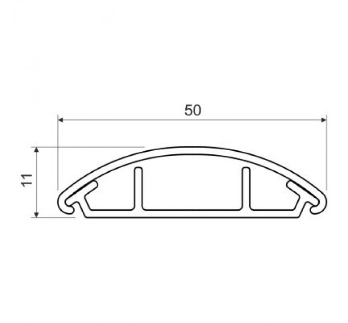 Короб Kopos напольний LO 50_LD 1 метр (куски по 2 метри) (LO 50 LD)
