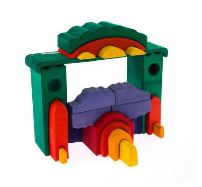 Nic Конструктор Nic деревянный Все в замке зеленый (NIC523269)