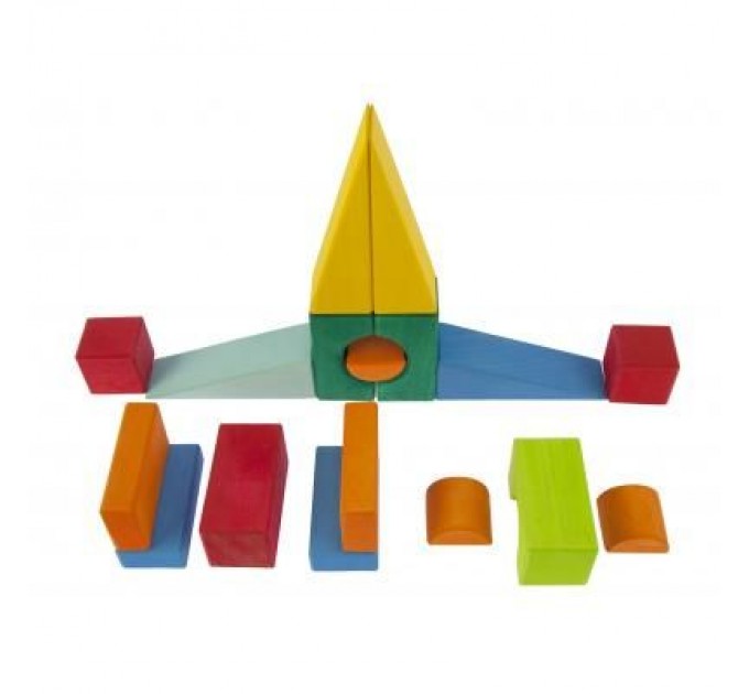 Nic Конструктор Nic деревянный Тоскана с тележкой 17 эл. (NIC523316)