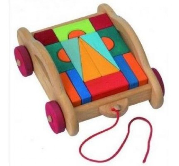 Nic Конструктор Nic деревянный Тоскана с тележкой 17 эл. (NIC523316)