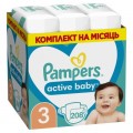 Підгузки Pampers Active Baby Midi Розмір 3 (6-10 кг) 208 шт (8001090910745)