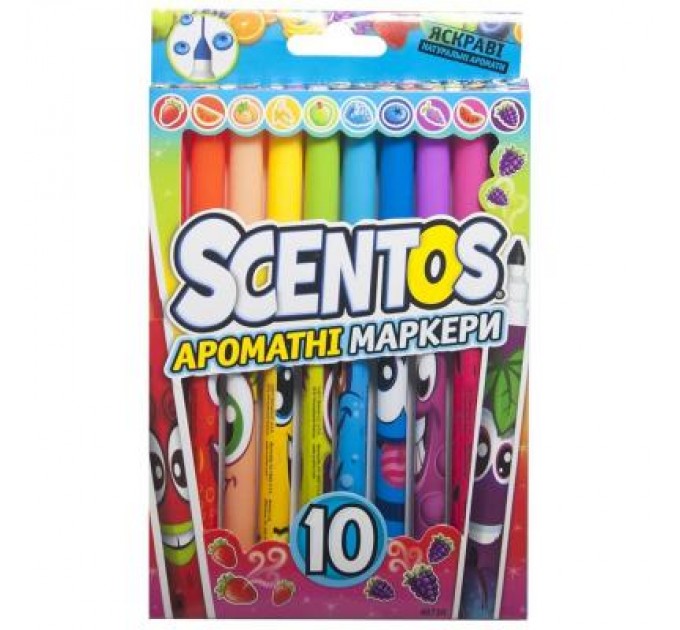 Набір для творчості Scentos маркери Тонка лінія 10 кольорів (40720)