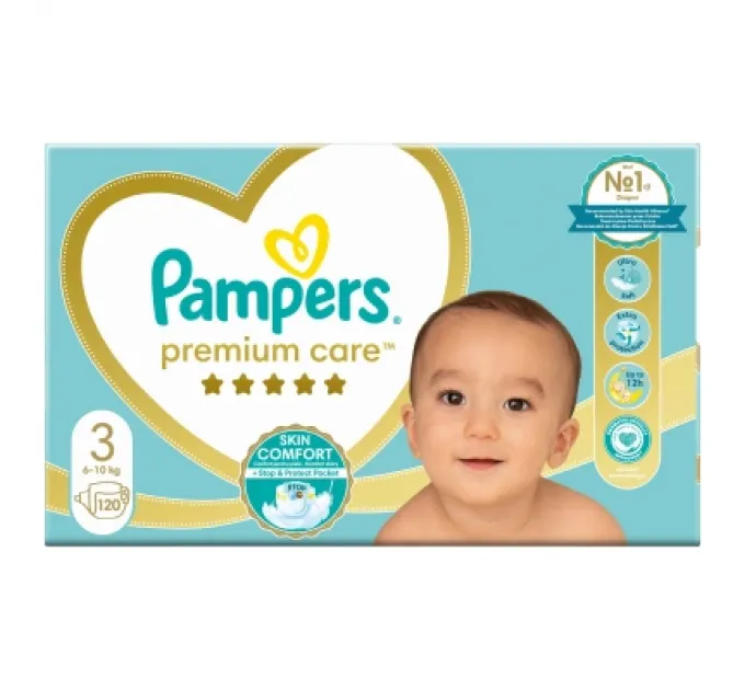 Pampers Підгузки Pampers Premium Care Midi Розмір 3 (6-10кг), 120 (4015400465461)