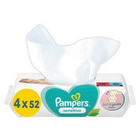 Дитячі вологі серветки Pampers Sens 4x52 (8001841062624)