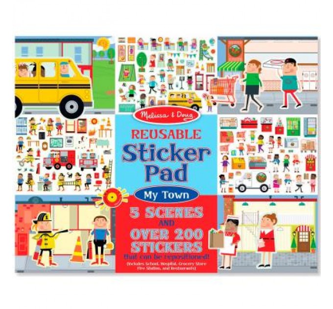 Melissa&Doug Набір для творчості Melissa&Doug Багаторазові наклейки Моє місто (MD19114)