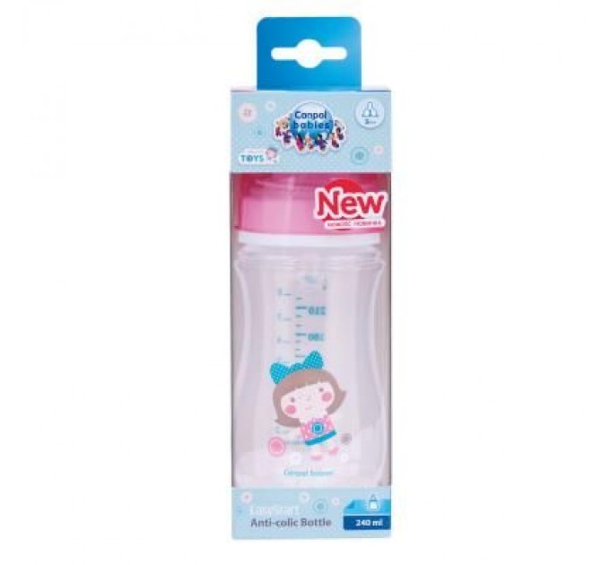 Canpol babies Пляшечка для годування Canpol babies антиколькова EasyStart Newborn baby 240мл (35/221_pin)