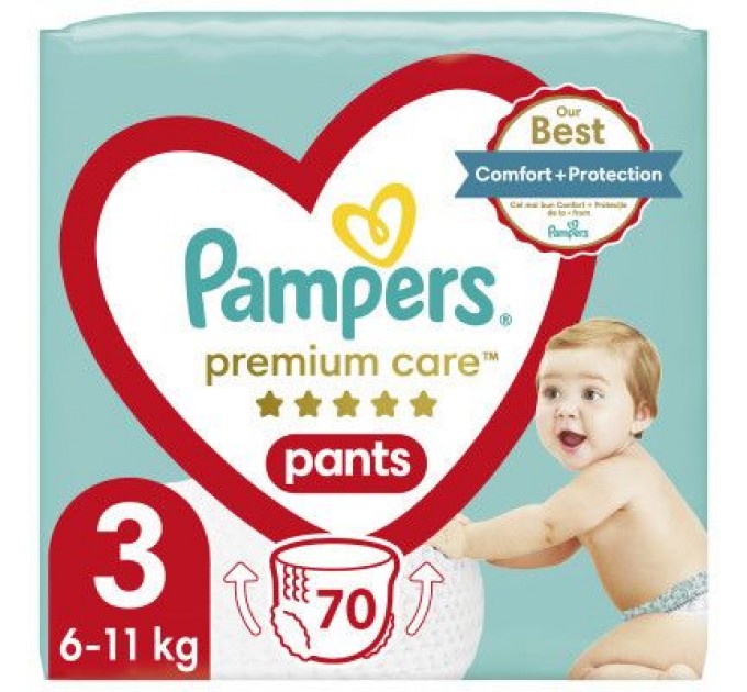 Pampers Підгузки Pampers Premium Care Pants Midi Розмір 3 70 шт (8001090759955)