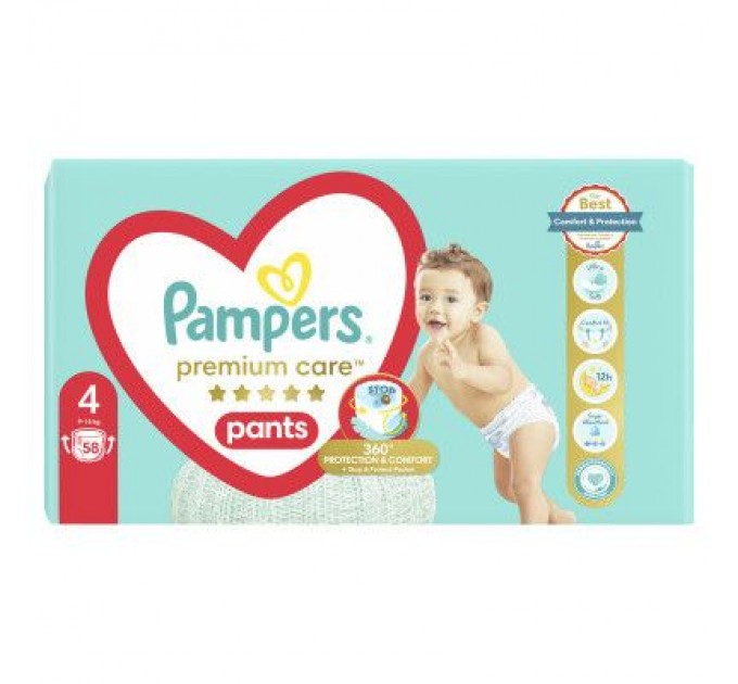 Pampers Підгузки Pampers Premium Care Pants Maxi Розмір 4 58 шт (8001090759993)