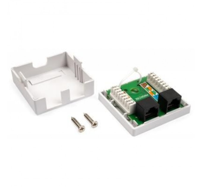 Vinga Комп'ютерна розетка RJ45x2 UTP cat.5e 8P8C Vinga (VCPRJ45O2)