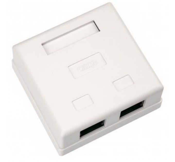 Vinga Комп'ютерна розетка RJ45x2 UTP cat.5e 8P8C Vinga (VCPRJ45O2)