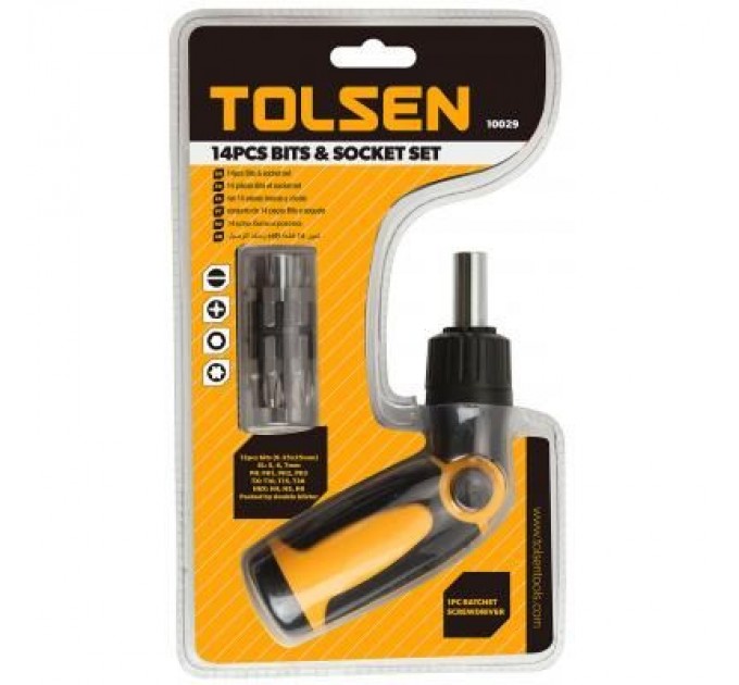 Набір викруток Tolsen храпова з нахилом 14 біт (20040)