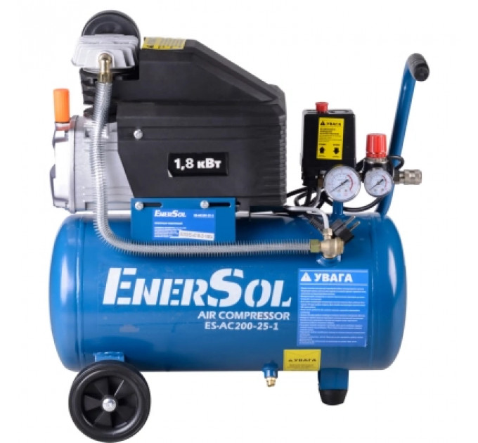Компресор Enersol поршневий 200 л/хв, 1.8 кВт, вага 22 кг (ES-AC200-25-1)
