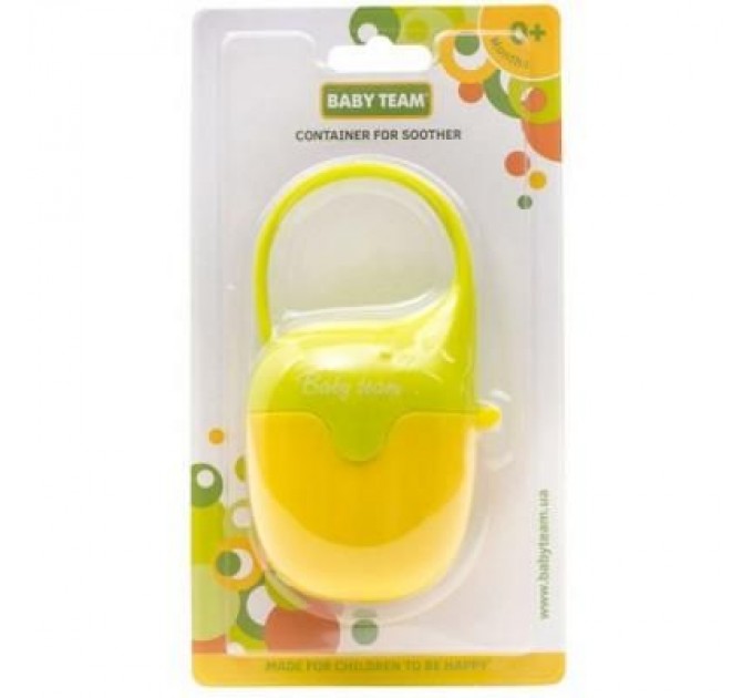 Baby Team Контейнер для пустушок Baby Team Салатовый с желтым (3301_Салатовий з жовтим)