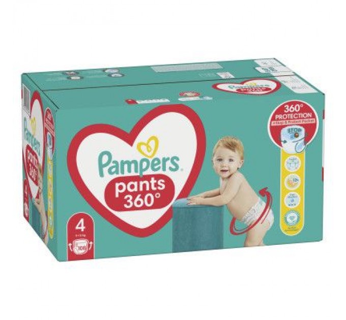 Pampers Підгузки Pampers трусики Maxi Pants Розмір 4 (9-15 кг) 108 шт (8006540069448)