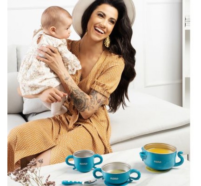 Neno Набір дитячого посуду Neno Polpo блакитний (5902479672281)