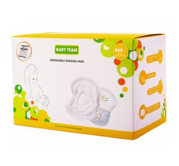 Baby Team Вкладиш для бюстгальтера Baby Team Basic 60 шт. (0025)
