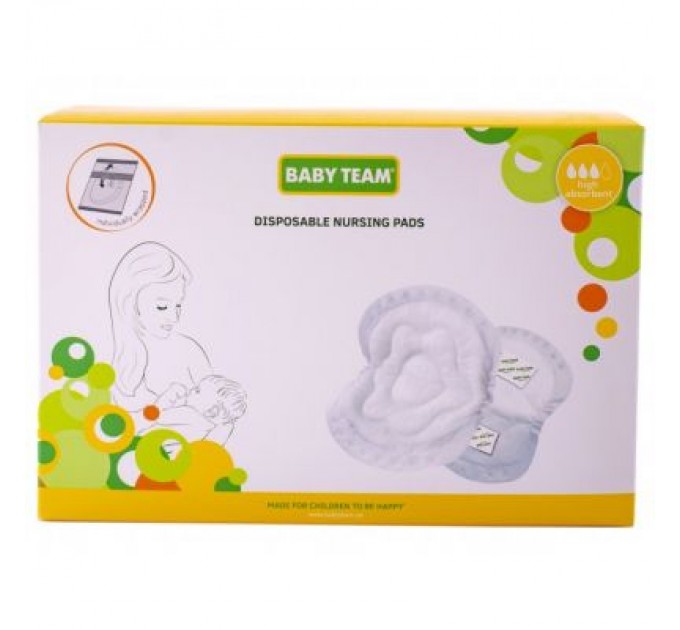 Baby Team Вкладиш для бюстгальтера Baby Team Basic 60 шт. (0025)