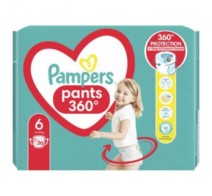Pampers Підгузки Pampers трусики Pants Giant Розмір 6 (15+ кг) 36 шт. (8006540069028)