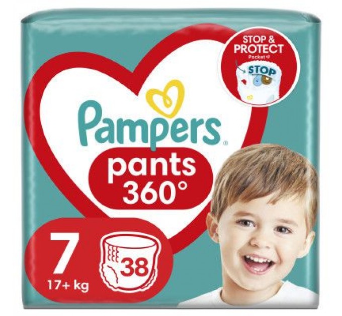 Pampers Підгузки Pampers трусики Pants Giant Plus Розмір 7 (17+ кг) 38 шт. (8006540069387)
