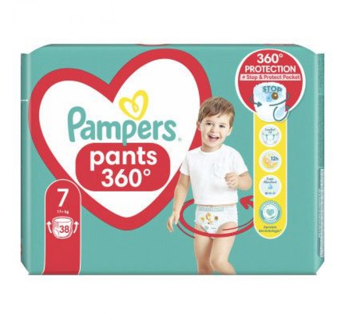 Pampers Підгузки Pampers трусики Pants Giant Plus Розмір 7 (17+ кг) 38 шт. (8006540069387)