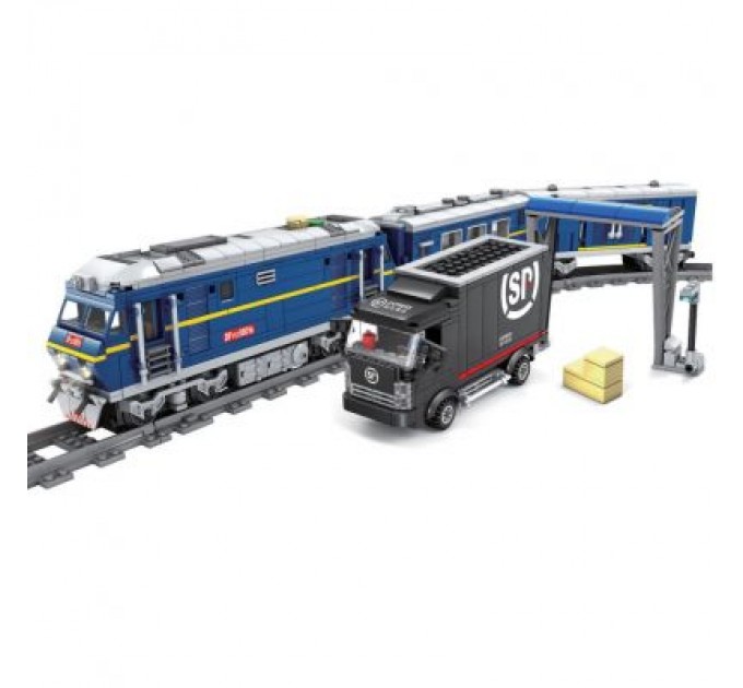 Конструктор ZIPP Toys Потяг DF11 Z з рельсами, синій на радіокеруванні (98220)