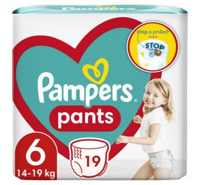 Pampers Підгузки Pampers трусики Pants Giant Розмір 6 (14-19 кг) 19 шт (8006540067802)