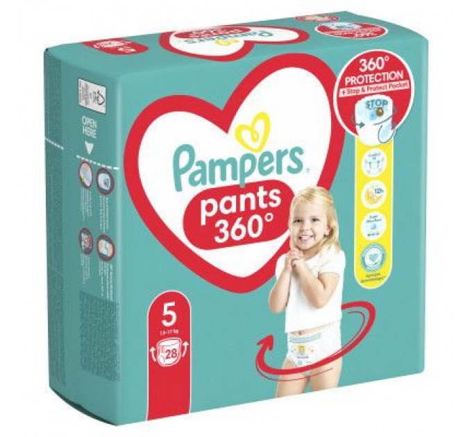 Pampers Підгузки Pampers трусики Pants Junior Розмір 5 (12-17 кг) 28 шт (8006540069714)