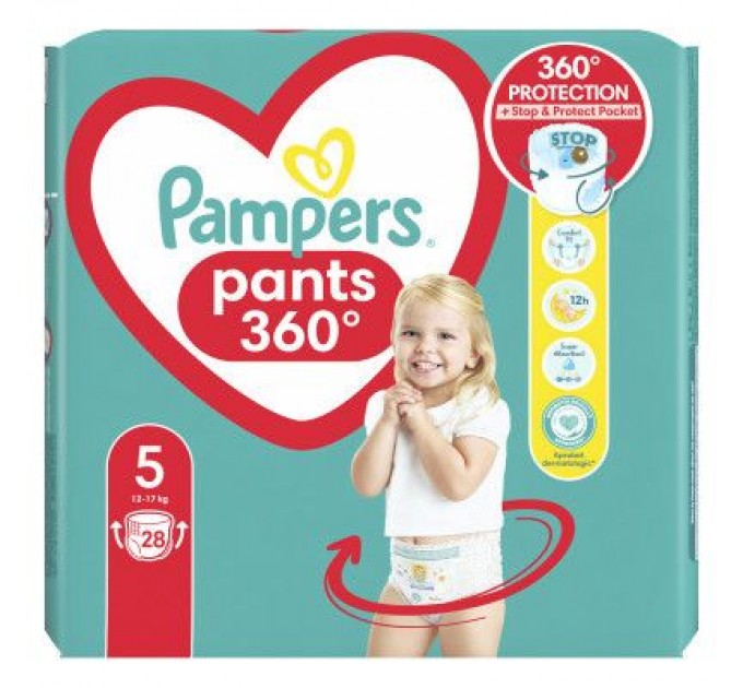 Pampers Підгузки Pampers трусики Pants Junior Розмір 5 (12-17 кг) 28 шт (8006540069714)