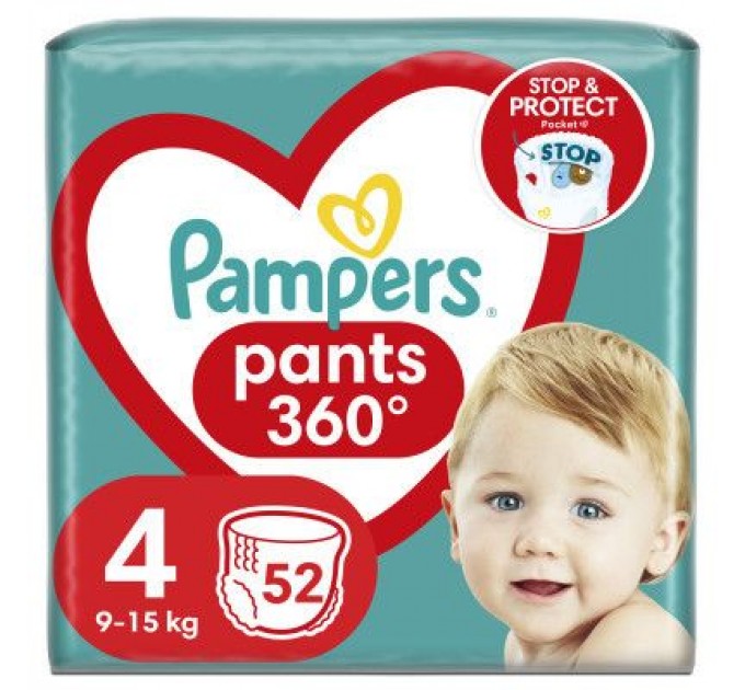 Pampers Підгузки Pampers трусики Maxi Pants Розмір 4 (9-15 кг) 52 шт (8006540069264)