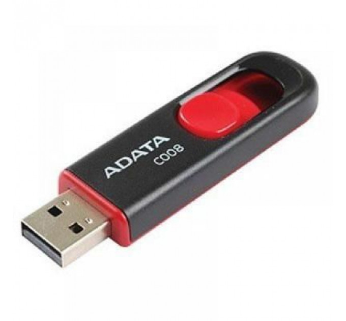 USB флеш накопичувач ADATA 64GB C008 Black+Red USB 2.0 (AC008-64G-RKD)