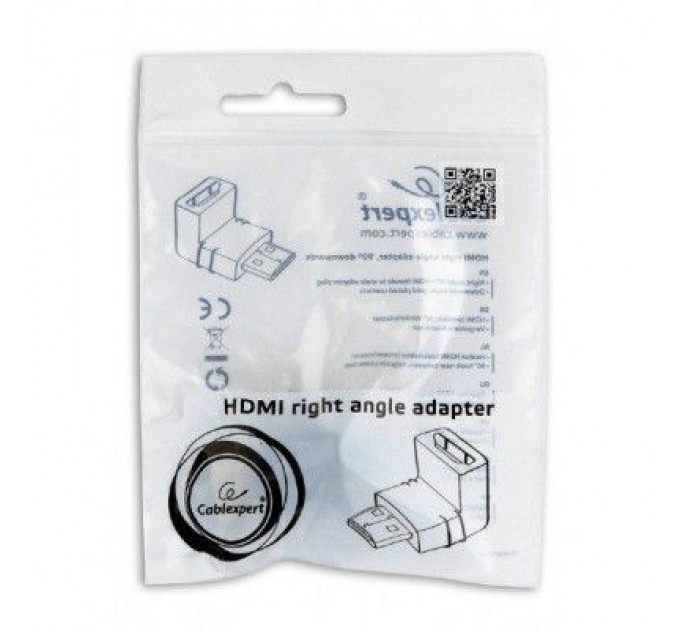 Перехідник HDMI M to HDMI F Cablexpert (A-HDMI90-FML)