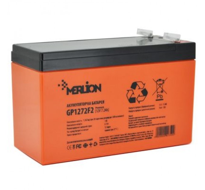 Merlion Батарея до ДБЖ Merlion 12V-7.2Ah PREMIUM (GP1272F2PREMIUM)
