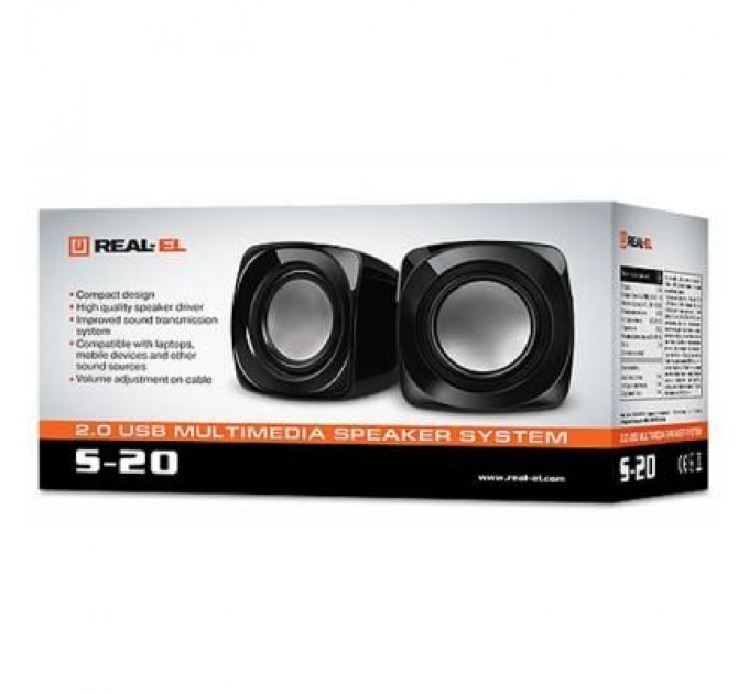 REAL-EL Акустична система REAL-EL S-20 black