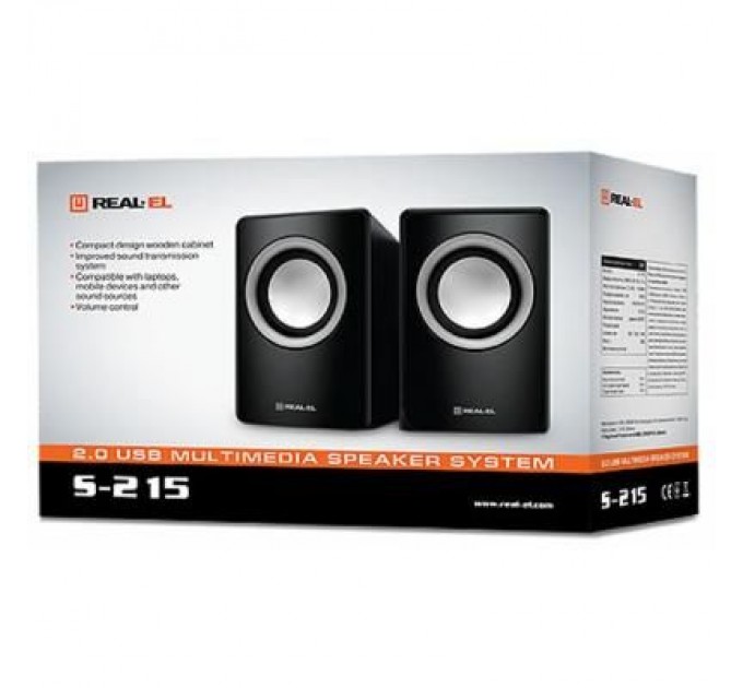 REAL-EL Акустична система REAL-EL S-215 black