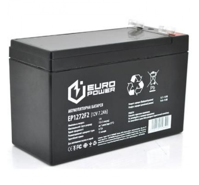 Батарея до ДБЖ Europower 12В 7.2 Ач (EP12-7.2F2)